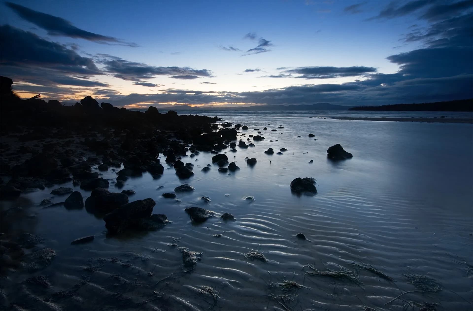 Sunrise over Saltwater River Beach on the Tasman Peninsula