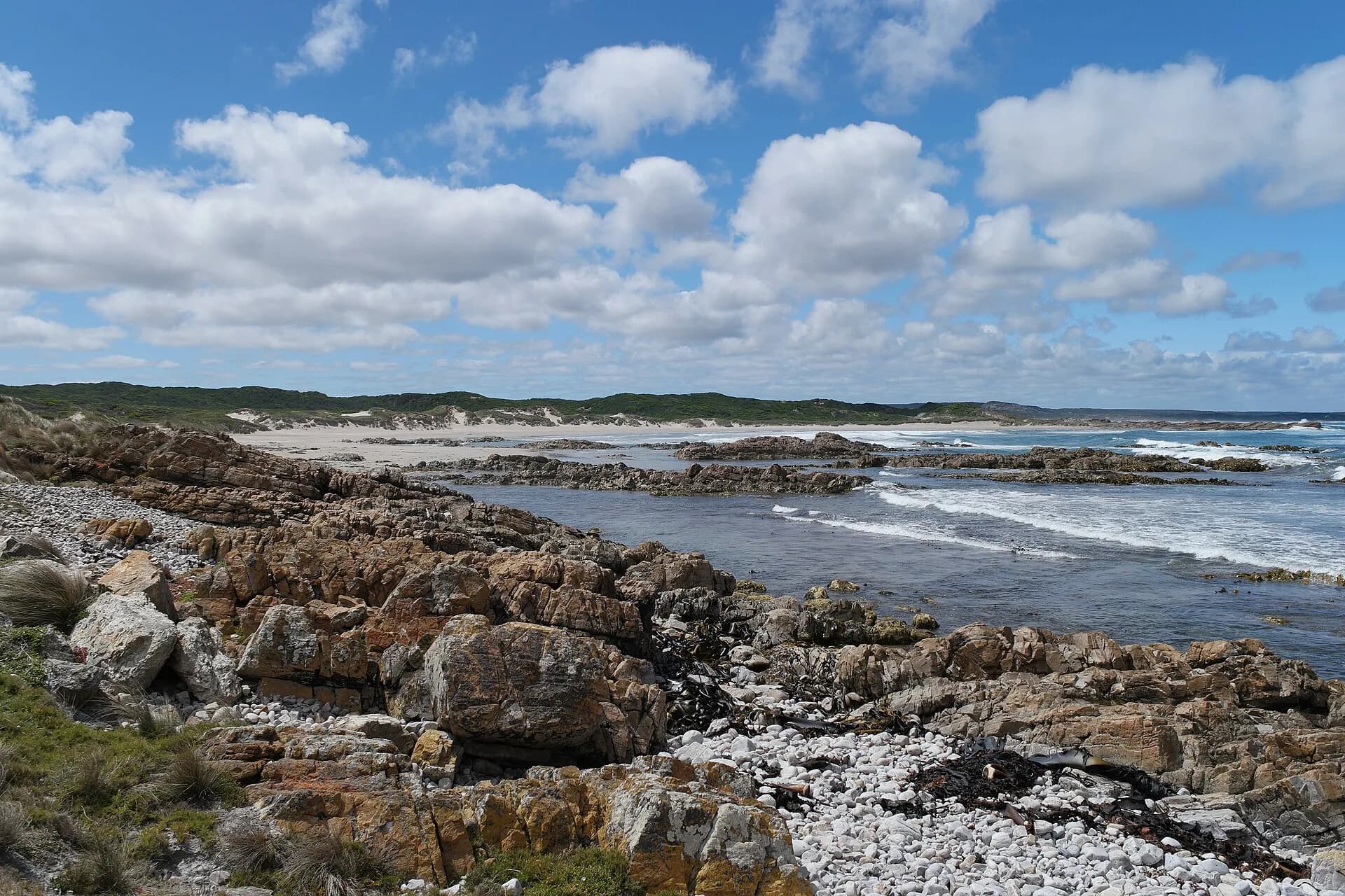 Gravel road through the Arthur-Pieman landscape