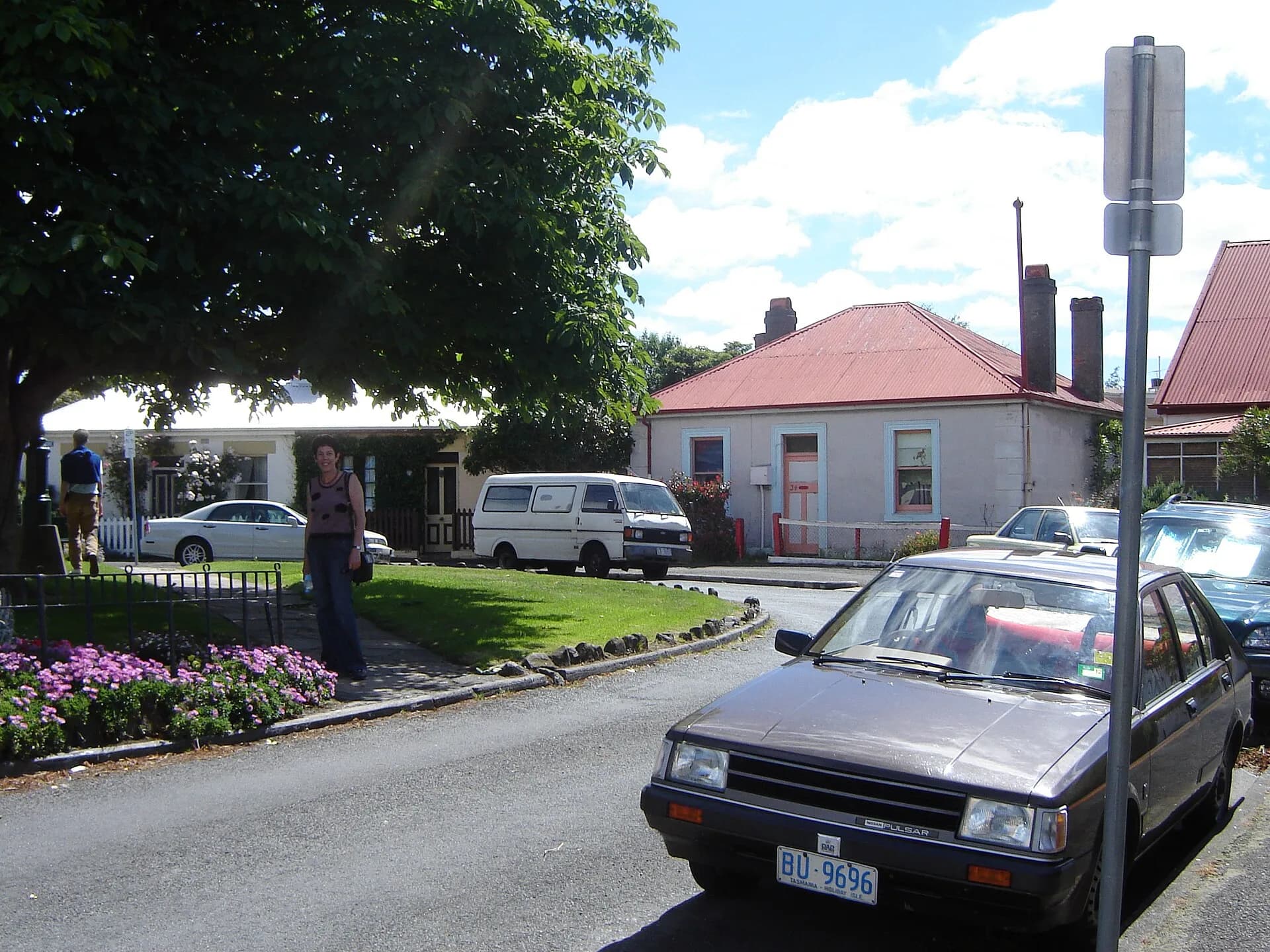 Historic houses along a Battery Point street