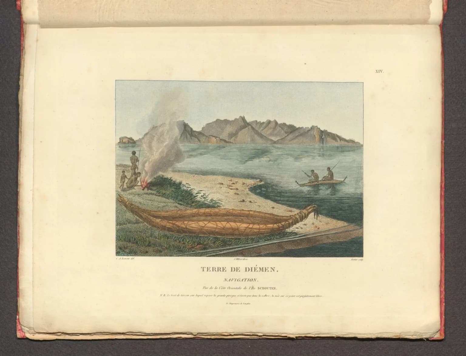 Historic coastal profile of Schouten Island made during the Baudin expedition