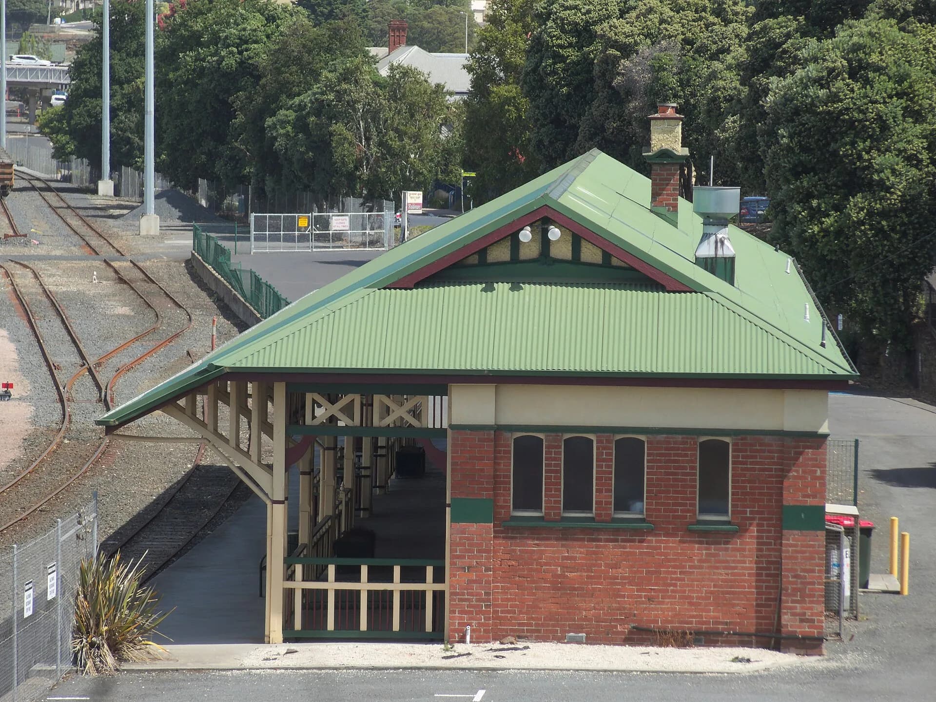 Rail corridor through central Burnie