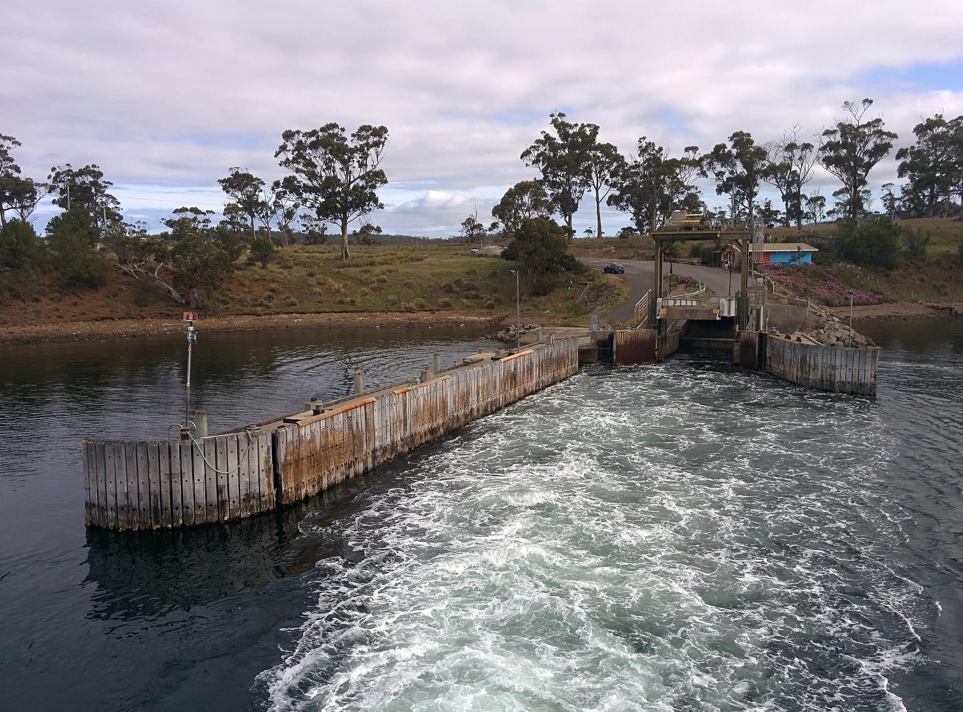 Ferry dock and sheltered water at Kettering