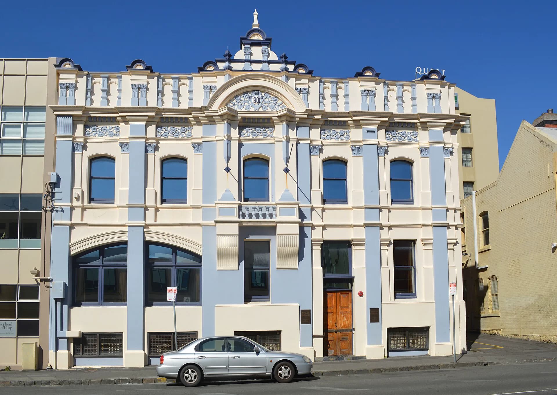 Historic commercial building in central Launceston