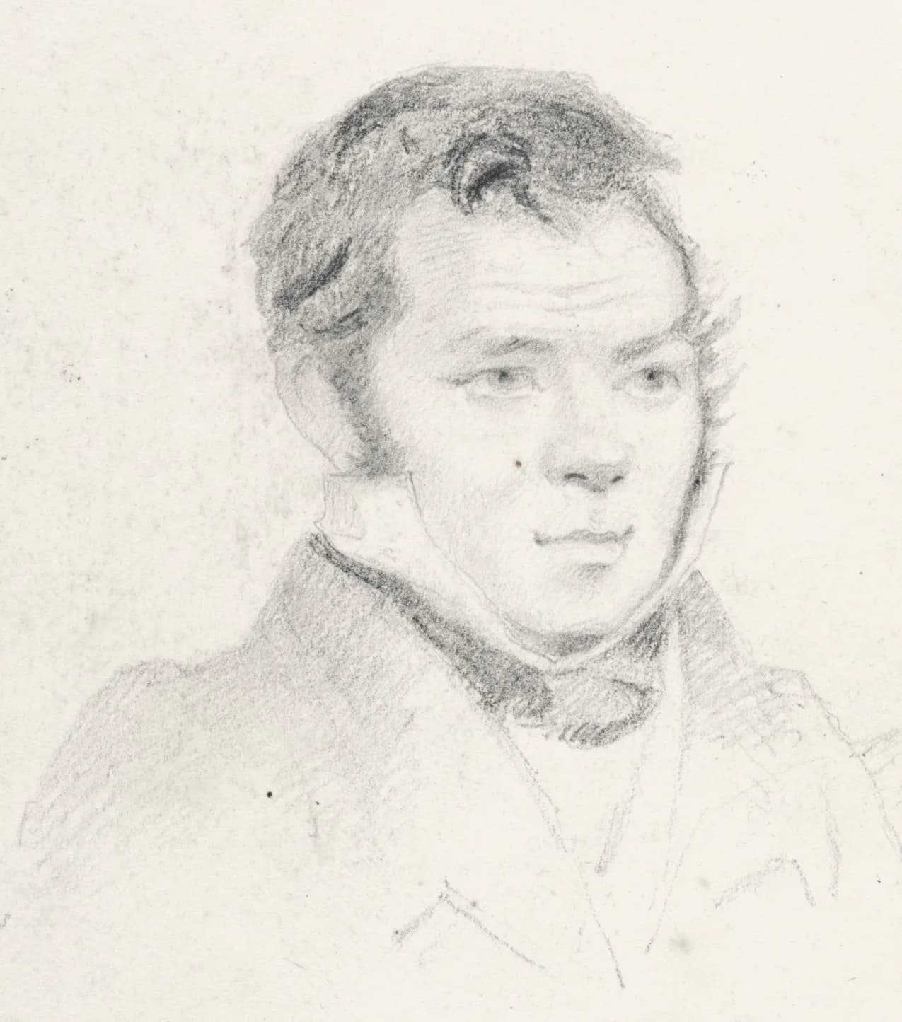1826 portrait sketch of Matthew Brady