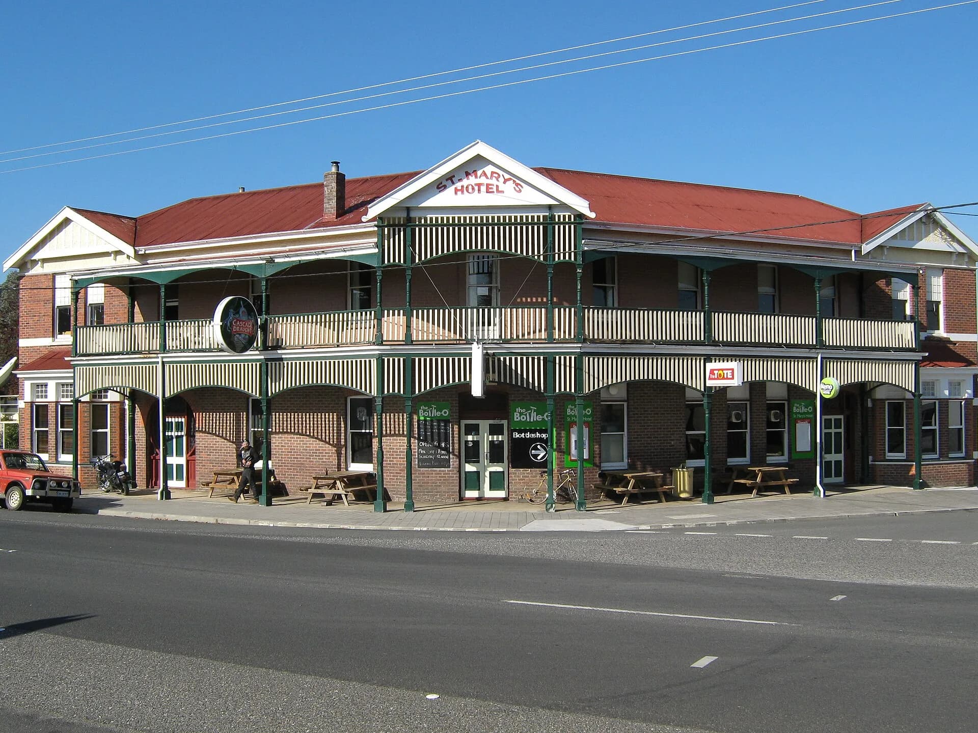 Historic hotel building in St Marys
