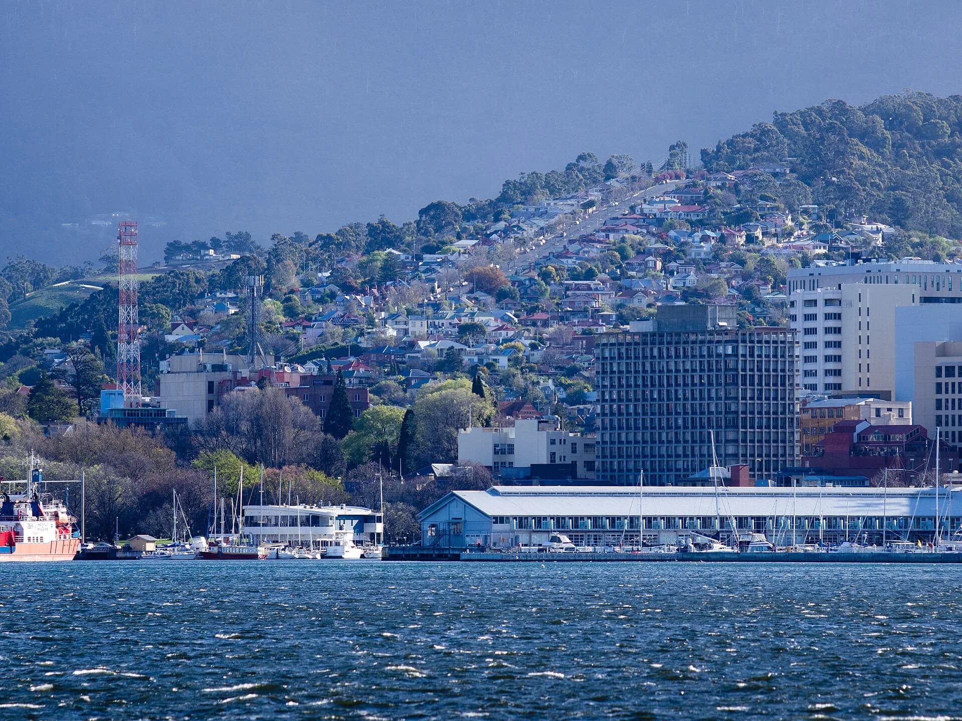 Modern Sullivan’s Cove and central Hobart waterfront