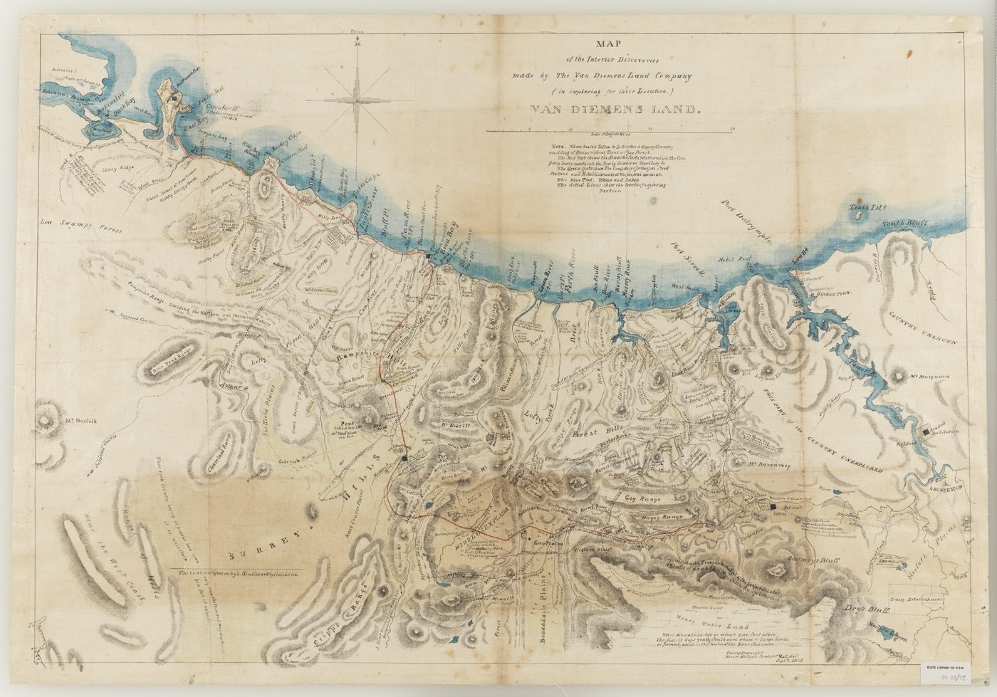 Hellyer Map 1828
