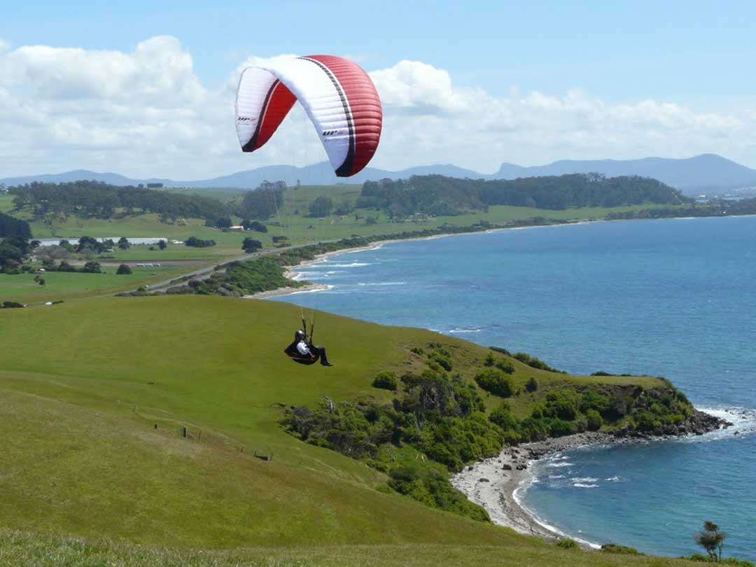 Paragliding above Don Heads